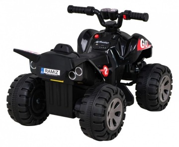 Quad The Fastest для детей на батарейках, черный + мотор 25 Вт