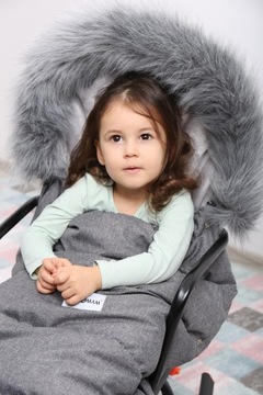 ŚPIWOREK DO WÓZKA SANEK NA ZIMĘ MAXI 114cm OCIEPLONY BABYMAM PREMIUM