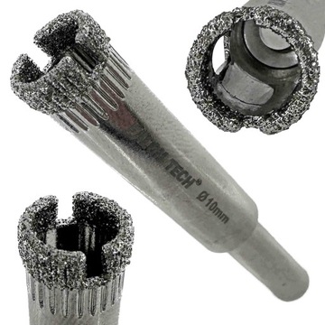 MAŁA OTWORNICA DIAMENTOWA 10mm KORONKA WIERTŁO DO GRESU PŁYTEK SZKŁA
