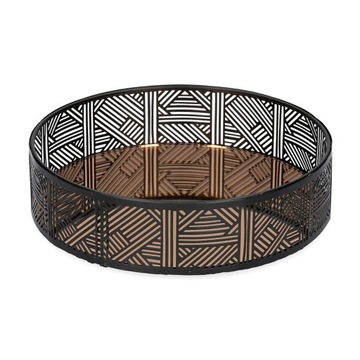 DECORE Taca z lustrem czarna 20x5 cm