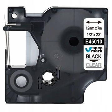 TAŚMA DO DYMO D1 45010 PRZEZROCZYSTA 12mm