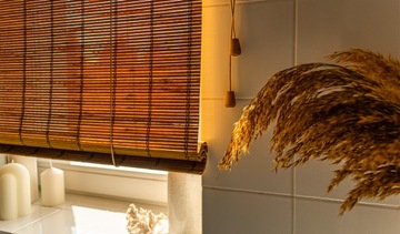 Roleta półzaciemniająca bambusowa wewnętrzna 90x160 cm naturalny