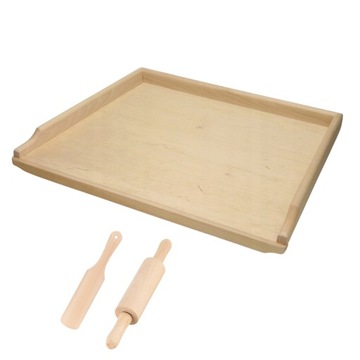STOLNICA DREWNIANA JEDNOSTRONNA 70X50CM DUŻA XXL + WAŁEK i ŁOPATKA