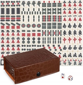 Mahjong Travel Set Портативная традиционная китайская настольная игра для вечеринок