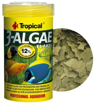 TROPICAL 3-ALGAE FLAKES 1000ml POKARM ROŚLINNY