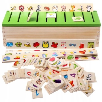 Drewniane zabawki Montessori jak w opisie
