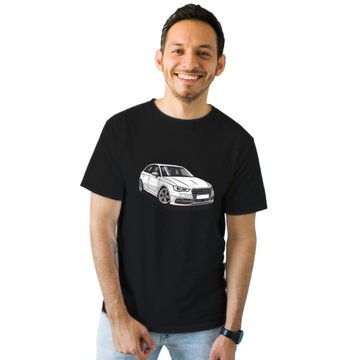 Koszulka Męska Z Nadrukiem Bawełniany T-shirt Na Prezent Auto Audi A3 XL