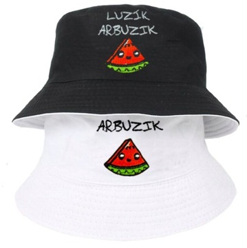 KAPELUSZ BAWEŁNIANY BUCKET HAT CZAPKA BAWEŁNIANA RYBACZKA DWUSTRONNY 2w1