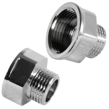 PRZEDŁUŻKA WYDŁUŻKA ZWĘŻKA REDUKCYJNA CHROMOWANA GW 3/4x1/2 GZ DŁUGOŚC 15mm