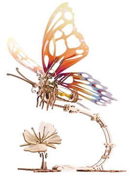 Puzzle 3D Drewniane Mechaniczny Motyl uGEARS