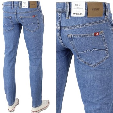 MUSTANG OREGON TAPERED SLIM SPODNIE JEANS _ W30 L32