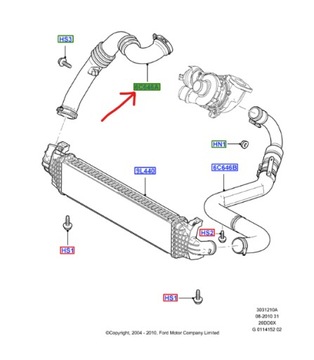 WĄŻ INTERCOOLERA FORD FOCUS Mk2 C-MAX Mk1 2.0 TDCI