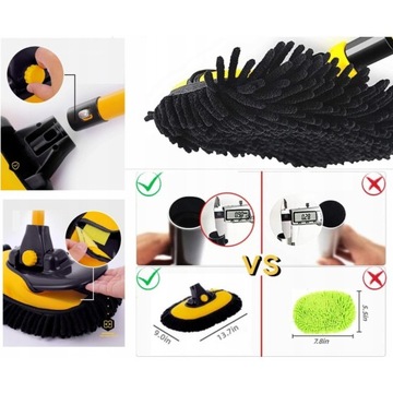 SZCZOTKA TELESKOPOWA DO MYCIA AUTA SAMOCHODU ZESTAW SAMOCHODU 50-102cm