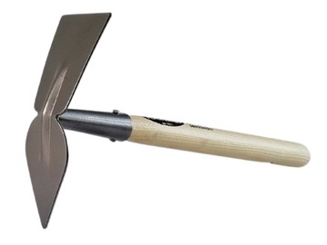 Dwustronna motyka z sercówką + trzonek 50 cm mocna