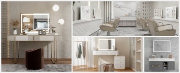 Зеркало для макияжа с мерцающей светодиодной подсветкой 80x60 см в голливудском стиле ELECWISH