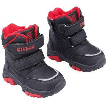 Botki śniegowce chłopięce trapery mocno ocieplane