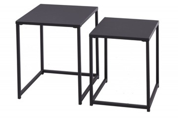 Stolik KAWOWY LOFT ZESTAW stoliki CIEMNE 40x40