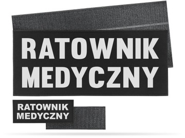 ZESTAW ODBLASKOWYCH NASZYWEK RATOWNIK MED Z RZEPEM