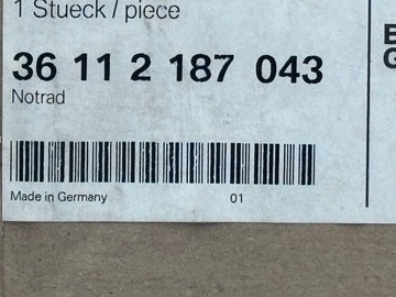 BMW 5 F07 GT 7 F01 LCI F02 KOLO DOJEZDOVÉ T135/80 R18 104M NOVÉ