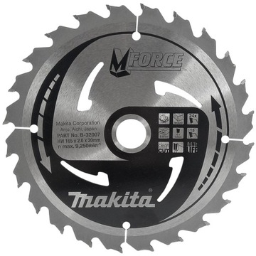 Tarcza tnąca do drewna Makita B-32007 165x20 mm 24Z