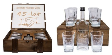 KARAFKA Z GRAWEREM 6 SZKLANEK Z GRAWEREM DO WHISKY