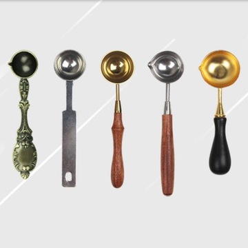 Łyżka do wosku pieczęci Fuzja wosku Vintage Anti Hot Sticks Koraliki Łyżka do topienia