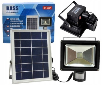 HALOGEN LAMPA LED SOLARNA PANEL Z CZUJNIKIEM RUCHU