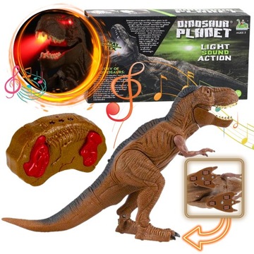 DINOZAUR ZDALNIE STEROWANY EFEKTY ŚWIETLNE I DŹWIĘKOWE RUCHOME CZĘŚCI PILOT