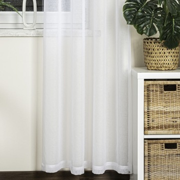 FIRANA GOTOWA ETAMINA BIAŁA NA METALOWYCH PRZELOTKACH 140x230 do SALONU