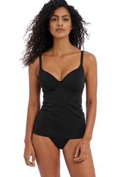 32FF / 70H Freya Jewel Cove plain black tankini koszulka kąpielowa