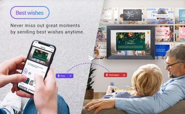 Touch Frameo10,1-дюймовая фоторамка WiFi Smart Cloud с автоматическим поворотом, 32 ГБ