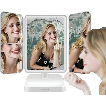 Зеркало для макияжа с подсветкой, увеличение 2x3x.