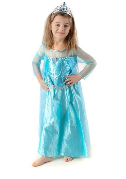 ЗАМОРОЖЕННОЕ ПЛАТЬЕ ЭЛЬЗА ЗАМОРОЖЕННОЕ 3-4Л E1 + НАБОР ИЗ 5 АКСЕССУАРОВ