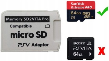 Адаптер SD2VITA PS Vita microSD карта micro micro SD-MS PS VITA+microSD 8 ГБ