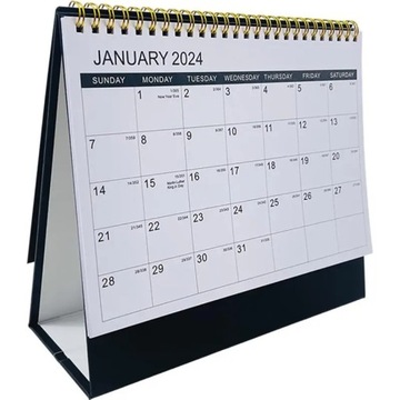 2024 Full Year Calendar Small Desk Calendar Standing Calendar Desk