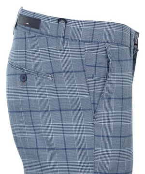 БРЮКИ ИЗ СИНЕЙ ТКАНИ В Клеточку H36 94см