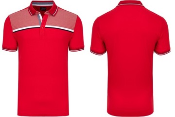 KOSZULKA MĘSKA POLO POLÓWKA CZERWONA SPORTOWA: XXL