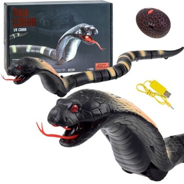 WĄŻ ZDALNIE STEROWANA COBRA NA PILOTA JEŹDZI PEŁZA NA PSIKUS LED