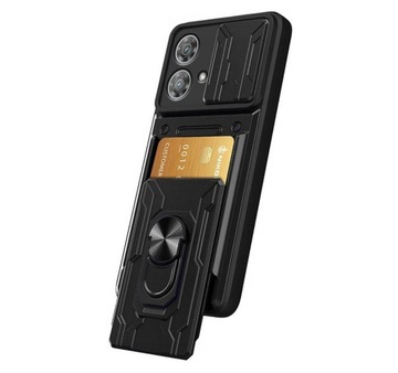 Etui do Motorola Moto Edge 40 Neo, CAMSHIELD WALLET CASE NA KARTĘ
