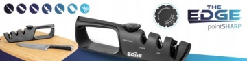 Нож и ножеточка 3 в 1 THE EDGE с регулировкой угла наклона