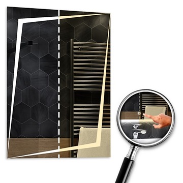 Lustro Podświetlane Berlin Dual LED 60x80 cm z włącznikiem dotykowym