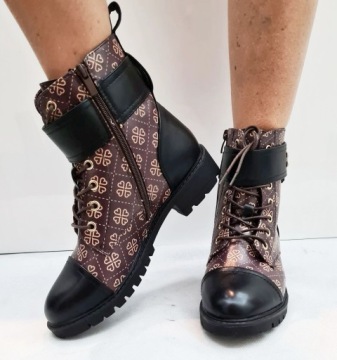 НОВЫЕ ЧЕРНО-КОРИЧНЕВЫЕ ТУФЛИ С УЗОРАМИ 39