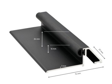 УНИВЕРСАЛЬНЫЙ АЛЮМИНИЕВЫЙ ПОРОГ - 4 ЦВЕТА