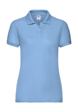 DAMSKA KOSZULKA POLO FRUIT OF THE LOOM 65/35 Sky Blue L