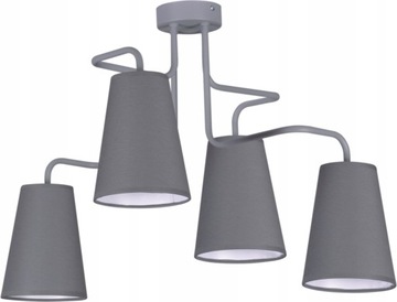 Lampa Sufitowa Szara Uniwersalna Z Abażurami E27
