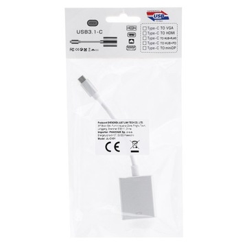 АДАПТЕР USB C-VGA КАБЕЛЬ-АДАПТЕР MacBook