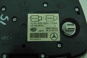 LAMPA KABINY A2308200001 7E94 MERCEDES SL R230 02