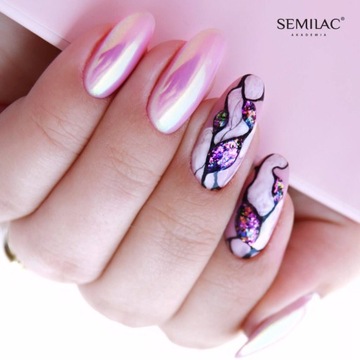 Semilac Flash Aurora Gold & Green 681 пыль