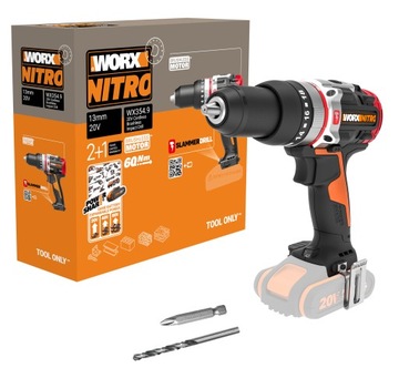 Wkrętarka WORX WX354.9 Bezszczotkowa 20V 60Nm