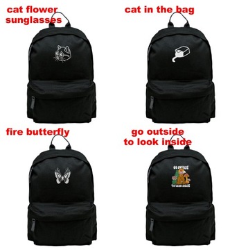 Молодежный черный классический рюкзак Skul Butterfly от польского производителя вместительный